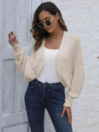 Bat Sleeve Open Front Short Cardigan sweater Luxurious Weddings