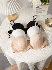 3pc Lace Push Up Bra - Soft & Breathable
