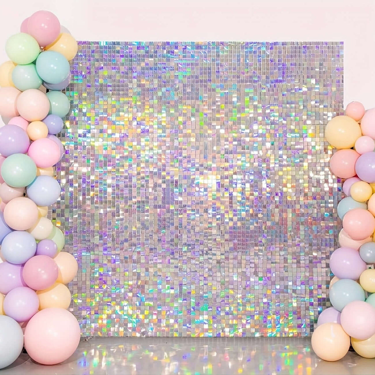 24pcs Silver Sequin Backdrop Panels for Events Backdrop Luxurious Weddings