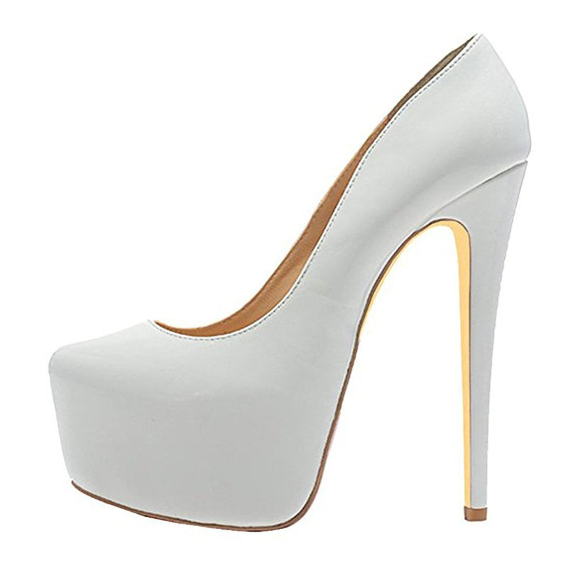 Round Toe Thick Platform Stiletto High Heels platform Luxurious Weddings