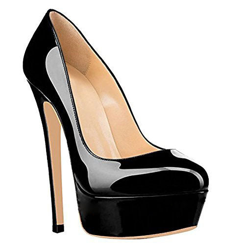 European And American Large Size High Heels Baotou Round Toe Women's Shoes 0