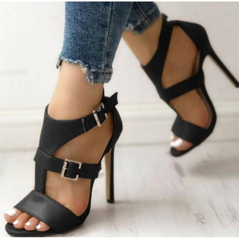 High-heeled Sandals Hollow Roman Women's Shoes Boots Luxurious Weddings