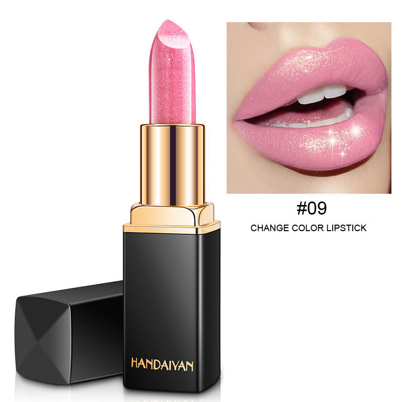 Shiny Metallic Lipstick Pearlescent Color Temperature Change Lipstick Gilt Lipstick Lipstick