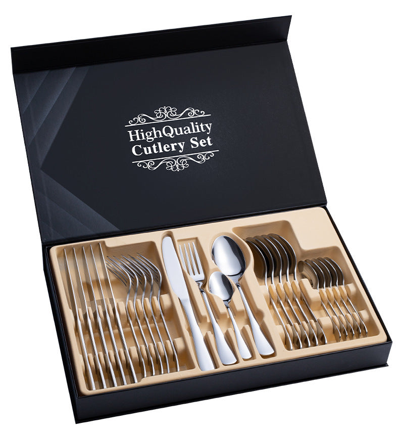 Stainless Steel Cutlery Set 24-Piece Gift Set