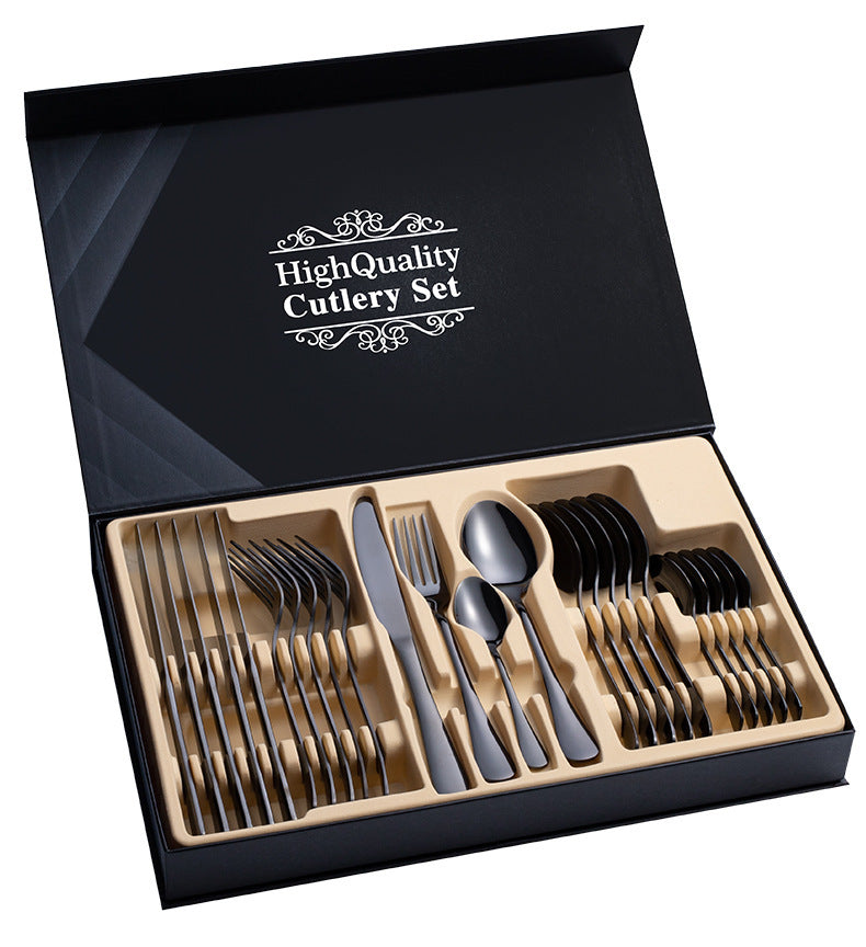 Stainless Steel Cutlery Set 24-Piece Gift Set