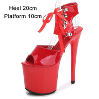 Women's Summer Super High Heel Sandals Hollow Stiletto Heels Platforms