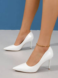 Court Pumps For Women, Minimalist Slip-on Stiletto Heeled Pumps Luxurious Weddings