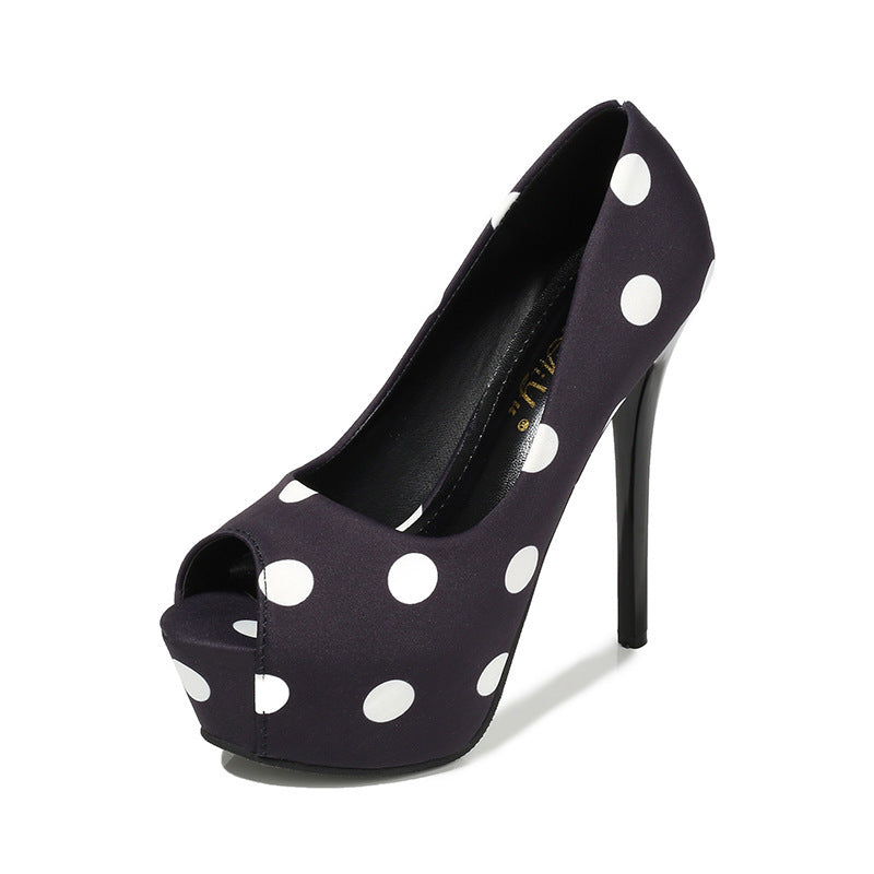 Polka Dot high heels High Heels Luxurious Weddings