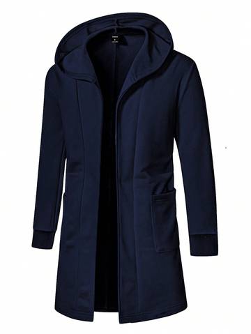 Open Front Hooded Coat