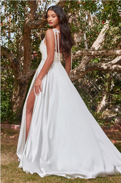 A LINE SATIN GOWN | Luxurious Weddings A-line Gown Luxurious Weddings