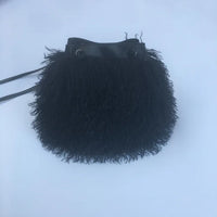 Long Fur Wool Bucket Bag Handbags Luxurious Weddings