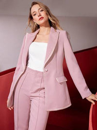 SATIN TRIM BLAZER