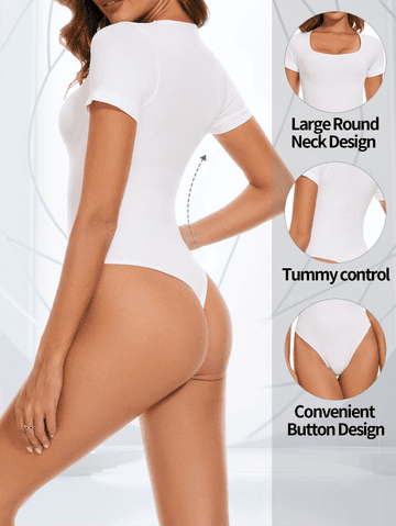 Seamless Short Sleeve Jumpsuit: Abdomen Compression and Butt Lifting Women Shapewear Bodysuits Luxurious Weddings