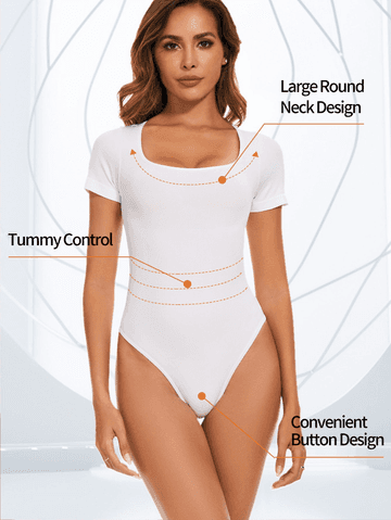Seamless Short Sleeve Jumpsuit: Abdomen Compression and Butt Lifting Women Shapewear Bodysuits Luxurious Weddings