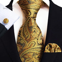 Stylish Paisley Tie & Waistband Set Necktie Luxurious Weddings