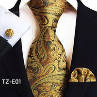 Stylish Paisley Tie & Waistband Set Necktie Luxurious Weddings