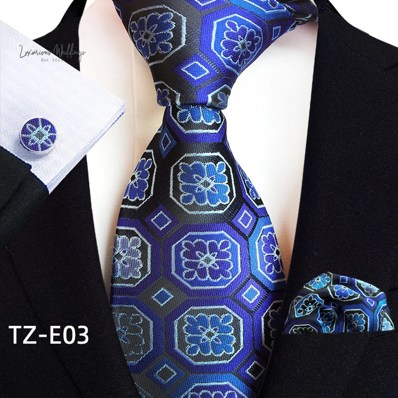 Stylish Paisley Tie & Waistband Set Necktie Luxurious Weddings