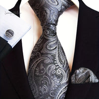 Stylish Paisley Tie & Waistband Set Necktie Luxurious Weddings