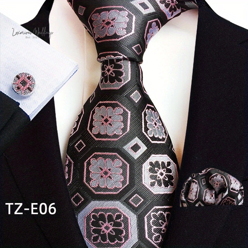 Stylish Paisley Tie & Waistband Set Necktie Luxurious Weddings