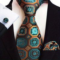 Stylish Paisley Tie & Waistband Set Necktie Luxurious Weddings