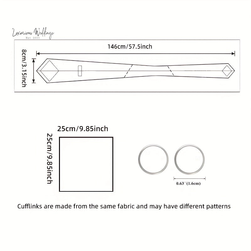 Stylish Paisley Tie & Waistband Set Necktie Luxurious Weddings