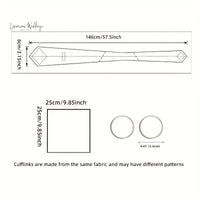 Stylish Paisley Tie & Waistband Set Necktie Luxurious Weddings