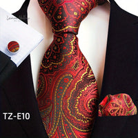 Stylish Paisley Tie & Waistband Set Necktie Luxurious Weddings