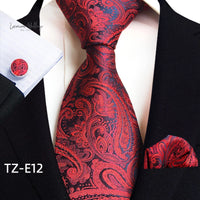 Stylish Paisley Tie & Waistband Set Necktie Luxurious Weddings