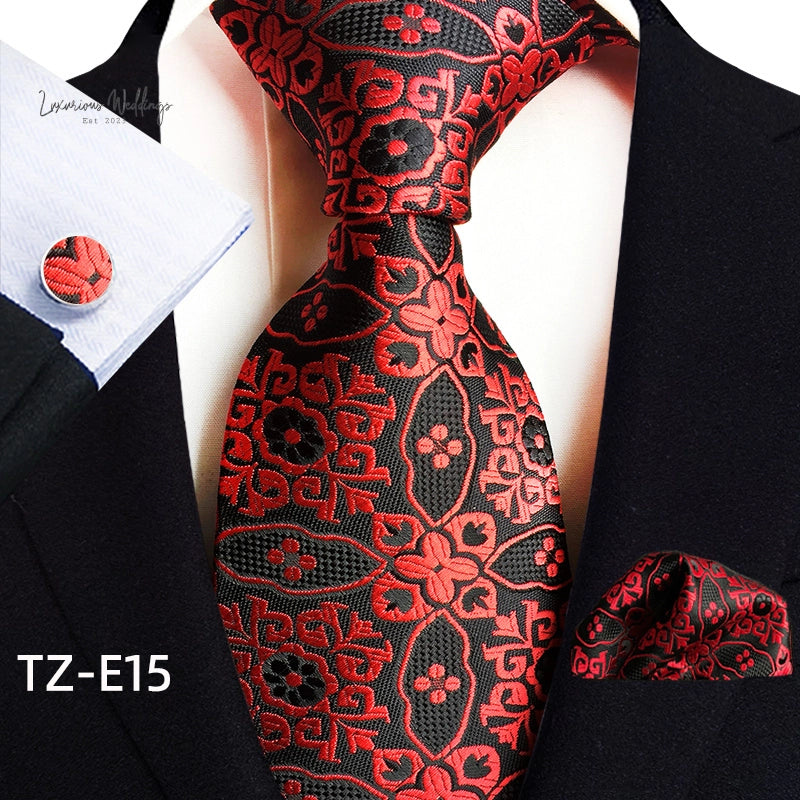 Stylish Paisley Tie & Waistband Set Necktie Luxurious Weddings