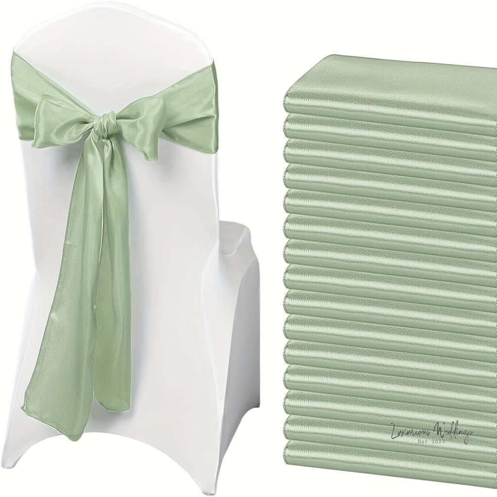50pcs Satin Wedding Chair Sashes Chair Sashes Luxurious Weddings