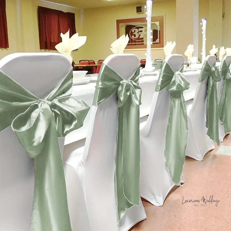 50pcs Satin Wedding Chair Sashes Chair Sashes Luxurious Weddings