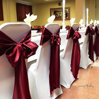 50pcs Satin Wedding Chair Sashes Chair Sashes Luxurious Weddings