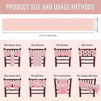 50pcs Satin Wedding Chair Sashes Chair Sashes Luxurious Weddings