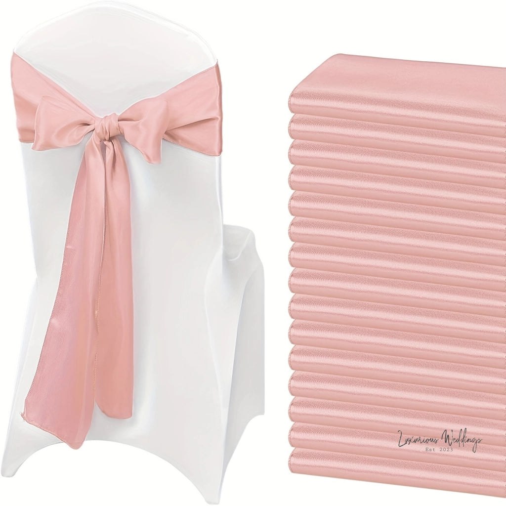 50pcs Satin Wedding Chair Sashes Chair Sashes Luxurious Weddings