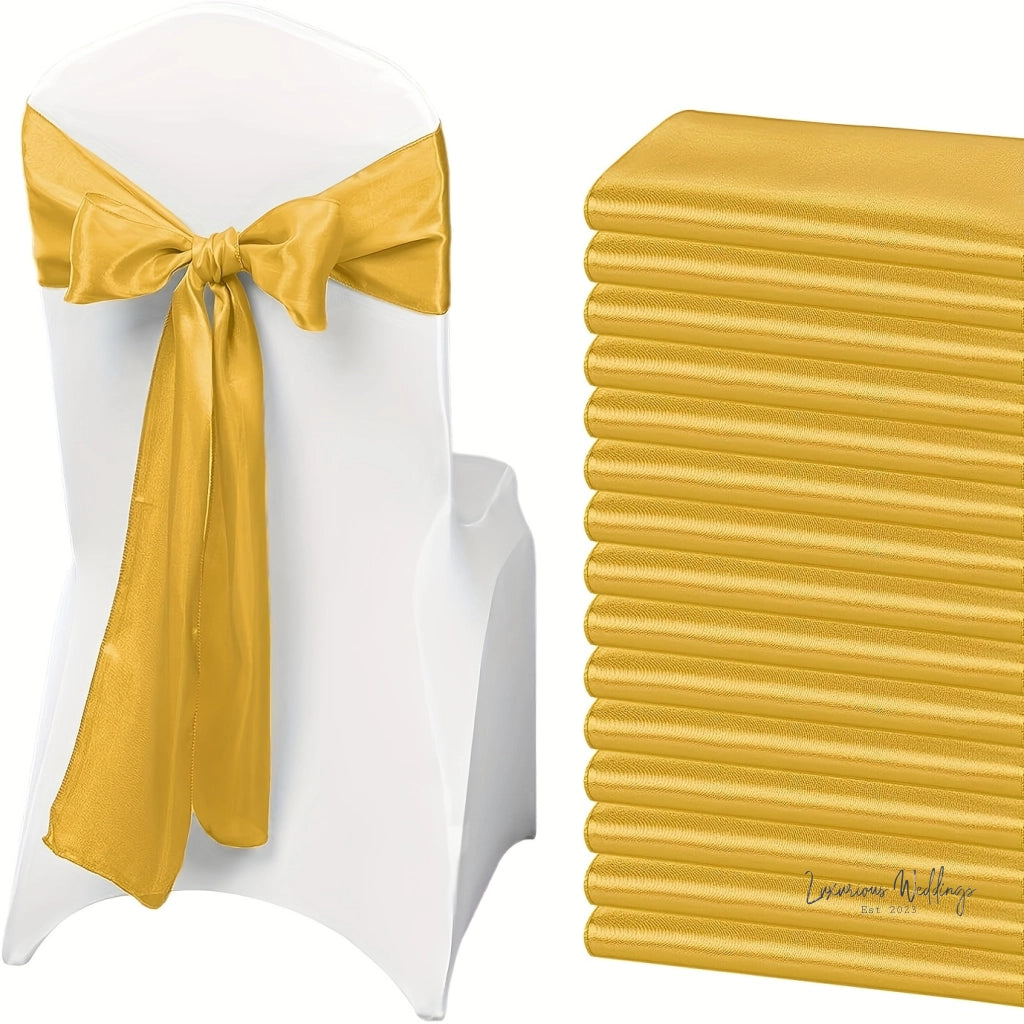 50pcs Satin Wedding Chair Sashes Chair Sashes Luxurious Weddings