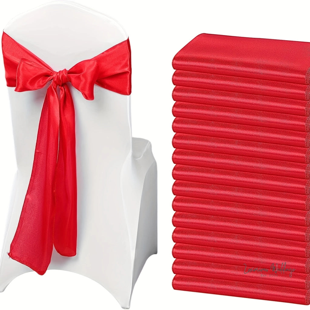 50pcs Satin Wedding Chair Sashes Chair Sashes Luxurious Weddings