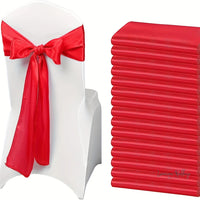 50pcs Satin Wedding Chair Sashes Chair Sashes Luxurious Weddings