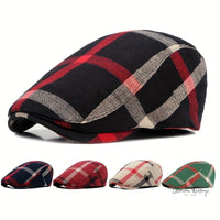 Vintage Plaid Striped Newsboy Cap for Men - Gatsby Themed Wedding Accessory Hat Luxurious Weddings