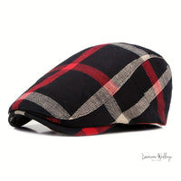 Vintage Plaid Striped Newsboy Cap for Men - Gatsby Themed Wedding Accessory Hat Luxurious Weddings