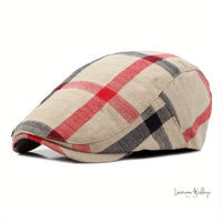 Vintage Plaid Striped Newsboy Cap for Men - Gatsby Themed Wedding Accessory Hat Luxurious Weddings