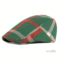 Vintage Plaid Striped Newsboy Cap for Men - Gatsby Themed Wedding Accessory Hat Luxurious Weddings