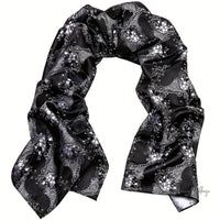 Elegant Satin Scarf & Necktie Set for Men - 100% Polyester, Woven Details Silk Scarf Luxurious Weddings