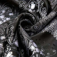 Elegant Satin Scarf & Necktie Set for Men - 100% Polyester, Woven Details Silk Scarf Luxurious Weddings