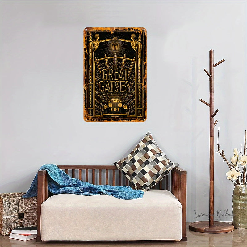Vintage Aluminum Tin Sign - Great Gatsby Wall Decor - 30x20cm Wall Decor Luxurious Weddings
