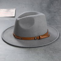 Vintage Wool Top Hat with Leather Buckle -Wedding Accessories Hats Luxurious Weddings