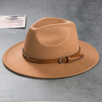 Vintage Wool Top Hat with Leather Buckle -Wedding Accessories Hats Luxurious Weddings