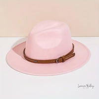 Vintage Wool Top Hat with Leather Buckle -Wedding Accessories Hats Luxurious Weddings