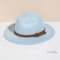 Vintage Wool Top Hat with Leather Buckle -Wedding Accessories Hats Luxurious Weddings