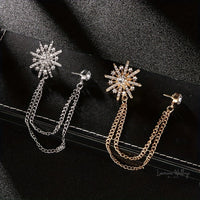 Rhinestone Suit Brooch - Elegant Alloy Accessory with Funky Design Suit Booch Luxurious Weddings