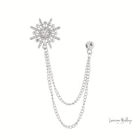 Rhinestone Suit Brooch - Elegant Alloy Accessory with Funky Design Suit Booch Luxurious Weddings